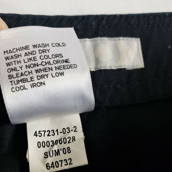 Old Navy Womens Shorts Size 10 Mid Rise Chino Black 100% Cotton Side Zip Pockets - Picture 7 of 7